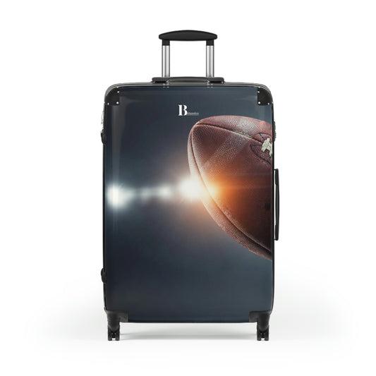 Customized hard-shell suitcases with football design