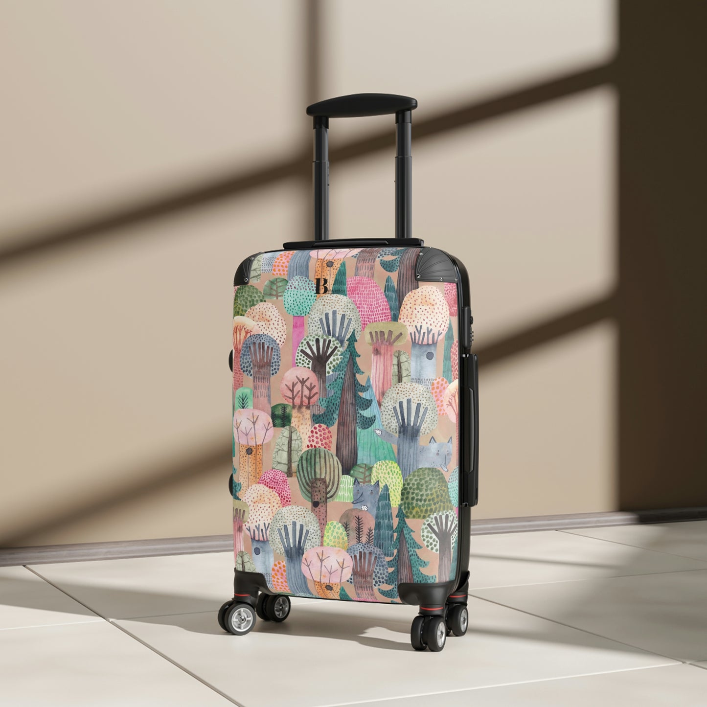 BELLAZEEBRA Customized hard-shell suitcases with watercolor trees