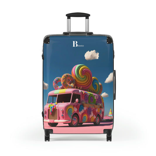 Customized hard-shell suitcases dreamy candy caravan car
