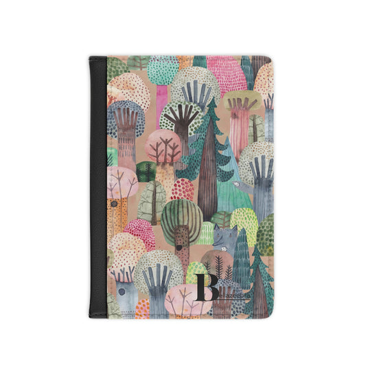 BELLAZEEBRA Passport Cover with watercolor trees design
